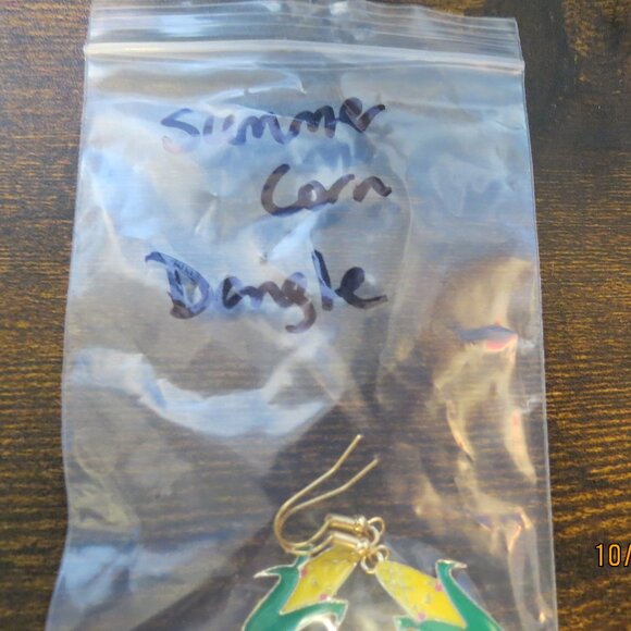 Fall Inspired Happy Corn Dangle Earrings - Picture 2 of 2